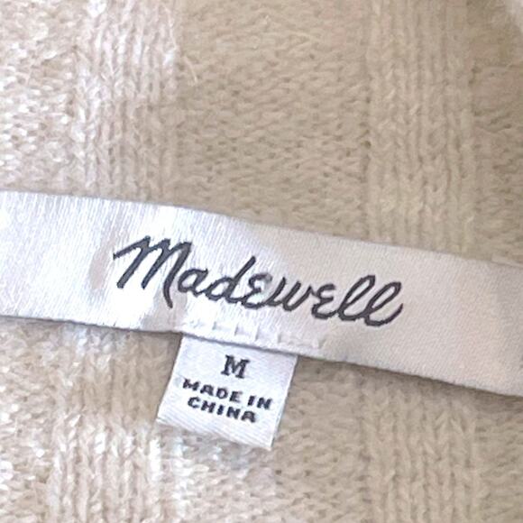 madewell size medium mock neck cream woman's sweater - Picture 6 of 8